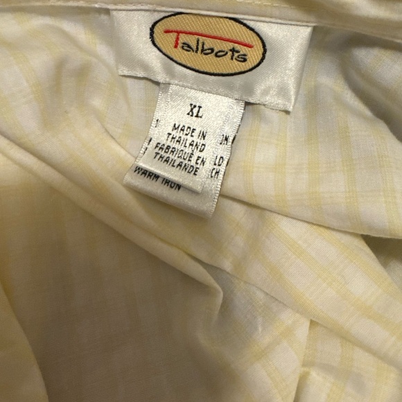 Talbots Yellow Long Sleeve Button Down Shirt - Picture 6 of 7